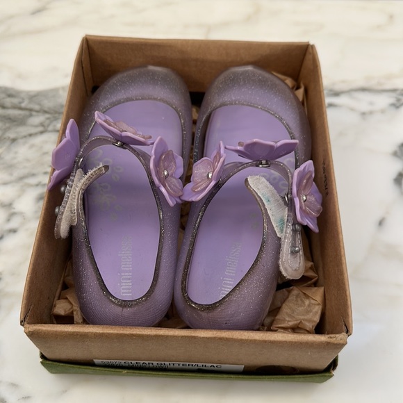 Mini Melissa Flower shoes purple size 9 - Picture 5 of 6